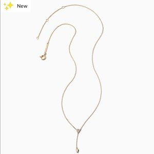 Kendra Scott Nora 14k Yellow Gold Y Necklace In White Diamond